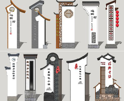  石泉美丽乡村标识标牌有哪些分类？